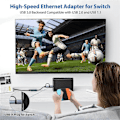 Miniatyrbilde 2 av 5: USB 3.0 til Ethernet-adapter med USB C til RJ45 Gigabit LAN 1000 Mbps kablet nettverk, nettverksadapter