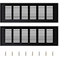 Miniatyrbillede 1 af 5: Aluminium Ventilationgitter til Udendørs, Justerbar, Sort