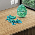 Miniatyrbilde 2 av 5: 3D-printet Drageegg Drageegg Leke Fullt Artikulerte Drage Krystall Drage Leke Hjemmekontor Dekor