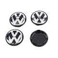 Miniatyrbillede 1 af 5: 4 stk. 65MM Hjulkapsel ABS Metal Emblem Hjulkapsel Center Cover Erstatning for B6