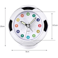 Miniatyrbild 2 av 2: Barnalarmklocka Analog Pojke Flicka Alarmklocka Batteridriven Alarm Fotboll Form Tyst Icke-tickande Lysande Snooze Stigande Ljud Alarm B -cdsx