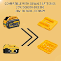 Miniatyrbild 5 av 5: 10-pack Batterihållare för Dewalt 20V 60V Batteri Dockningshållare Passar för DCB200 DCB203 DCB205 DCB206 Batterier 2025th