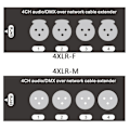 Miniatyrbillede 5 af 5: 1 stk. 4-kanals 3-polet XLR Audio og DMX over netværkskabelforlænger, DMX512 netværkssignalforlænger