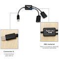 Pikkukuva 5 / 5: Type C OTG USB 3.1 2.0 Naaras OTG Lataus 2 Portin HUB-kaapeli Y-jakaja