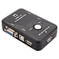 Miniatyrbild 4 av 5: USB KVM-switch 2-ports VGA SVGA Switch Box USB 2.0 Mus & Tangentbord 1920X1440 Switch Box