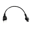 Miniatyrbild 2 av 5: EU 2-stifts hane till IEC 320 C5 hona strömadapterkabel för bärbar dator