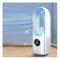 Bladeless ventilator, lydløs bladeless ventilator til soveværelse, 6 hastighedsindstillinger, touch-kontrol, hvid