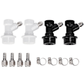 Miniatyrbillede 1 af 5: 4 STK Gevind Ball Lock Keg Fittings Plastik Konnektor med Adapterklemme