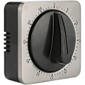Miniatyrbilde 1 av 4: Kjøkken Nedtellingstimer Magnetisk 60 Minutters Opptrekk Mekanisk Timer Rustfritt Stål For Hjemmebaking Matlaging Ovn.