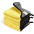 Miniatyrbillede 1 af 5: 3-pak Mikrofiber Bilrengøringsklude, Super Absorberende Mikrofiber Tykke Plys Klude Til Bil- Og Motorcykellakpleje, Rengøring, Polering