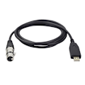 Miniatyrbillede 2 af 5: REXLIS 1,8 m USB Mikrofonkabel, 3-benet USB Han til XLR Hun Mikrofon Konverter Kabel Studio Lydkabel