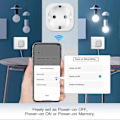 Miniatyrbilde 3 av 5: WiFi Smart Sokkel med Lysstyrkejustering for Tuya Smart Life App, Stemmestyring via Assistent, EU-kontakt