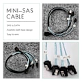 Miniatyrbilde 3 av 5: Intern Mini SAS til SATA-kabel, SFF-8643 for Raid-kontroller Harddisk