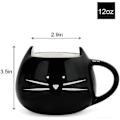 Miniatyrbillede 4 af 5: Sød Keramisk Kat Kaffekrus 35 cl Katteelskere Kitty Te Krus Gaver Til Kvinder Piger Sort