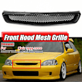 Miniatyrbillede 4 af 5: Bil Front Hjelm Mesh Kofanger Racing Grill til EK DX EX LX Type R 1999-2000