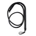 Miniatyrbilde 1 av 3: 1,9 m Bull Whip Lær og Semsket Skinn Flettet Hale Hesteutstyr Pisk (svart)-E