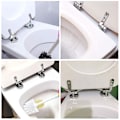 Pikkukuva 3 / 4: WC-istuimen saranakiinnikkeet, 2 kappaleen sarja WC-istuimen varaosasaranoita sinkkiseoskiinnikkeillä