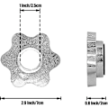 Miniatyrbillede 2 af 3: Sæt af 4 Dumbbell Spinlock, Skridsikker 25 Mm Standard Spinlock Klemmer, Skruehætter til Dumbbell Stænger, Barbell Star Klemmer A