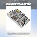 Miniatyrbilde 3 av 5: Bluetooth 5.4 Trådløs Sender Mottaker Adapter LC3 Audio Auracast Bluetooth 5.4 Adapter for Hodetelefon TV Bil