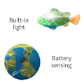 Miniatyrbillede 3 af 5: 5 stk Elektroniske Fiske Baby Sommer Badelegetøj Kæledyr Kat Legetøj Svømmende Robotfisk Med LED Lys Vand Svømmebassin Badekar Legetøj WG