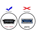 Pikkukuva 5 / 5: ESATA - USB-C -kaapeli, USB Type C -uros - ESATA ESATAp -kiintolevy -kaapeli kannettavalle tietokoneelle