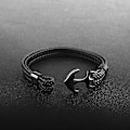 Miniatyrbillede 3 af 4: Herre- og damearmbånd, håndlavede armbånd i koskind, flerlags vintage ankerarmbånd til par/elskere/partnere