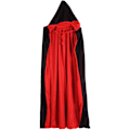 Miniatyrbilde 1 av 5: Vampyrkappe med ståkrage og hette, vendbar for Halloween-kostyme, temafest, cosplay