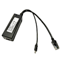 Miniatyrbilde 1 av 5: Aktiv PoE Splitter Power Over Ethernet DC 48V til 5V 2A Micro USB Plugg
