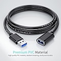 Miniatyrbild 3 av 3: 3M USB 2.0 Svart förlängningskabel för data, hane till hona