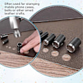 Miniatyrbild 4 av 5: Rund Hålslagare, Kraftiga Hålslag för Tyg Läderhantverk Stansverktyg Kit för Handgjort DIY Läder