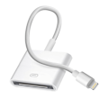 Miniatyrbillede 1 af 5: Lightning til 30-pin Opladningsadapterkabel Hvid