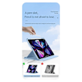 Miniatyrbild 5 av 5: 360° Rotationsfodral för surfplatta i akryl, anti-böj, skyddande fodral för 12,9 tum (2018/2020/2021/2022)Prot