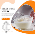 Miniatyrbilde 5 av 5: K5AWW Stålvisp Trådvisp Rustfritt Stål Eggvisp Mikser Blandehode 5QT for American Kitch