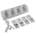 Miniatyrbilde 1 av 5: 4 stk 2800mAh Oppladbare Batterier og Wii Batterilader Dock Stativ for Wii Fjernkontroll Switch Tilbehør