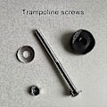 Miniatyrbild 5 av 5: 12-pack Trampolinavståndshållare med skruvar för att fixa trampolinen - Ersättningstillbehör för trampolin