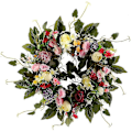 Miniatyrbild 1 av 5: 20 Tum Vår Dörr Blomsterkrans Konstgjord Blomkrans För Sommar Ytterdörr Vägg Fönster Rum Utomhusdekor 2025:e