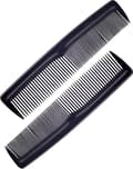Two-pack antistatic combs - combs with fine and wide teeth, portable and multifunctional - 13x3.4 cm, black.