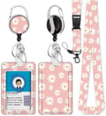 3-pack ID Card Holders with Detachable Lanyard - Pink Mini Version 2