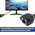 Miniatyrbild 2 av 5: 30 cm RJ45 Hane till Hona Skruv Panelmontering Ethernet LAN Nätverksförlängningskabel