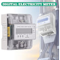 Miniatyrbilde 4 av 5: Trefasemeter Elektrisitetsmåler Kalibrert Energimåler Elektrisk Måler LCD Digital Trefase 4-Ledning 5-100A 4P KWh Elektrisitet Energiforbruk