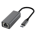 Miniatyrbillede 1 af 5: Type-C til Ethernet Adapter Type-C til RJ45 Interface Converter til Alle Typer Bærbare Computere Grå