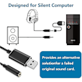Pikkukuva 5 / 5: Usb-äänisovitin 3,5 mm:n audioliitäntään, Usb-ulkoinen äänikorttisovitin PC-kannettavalle H