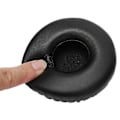 Miniatyrbillede 4 af 4: 1 par ørepuder til Jabra Revo Wireless On-Ear Bluetooth headset, almindeligt proteinlæder, reservedele, ørevarmer, pude - FARVE: Sort
