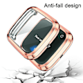 Miniatyrbillede 3 af 4: 2-delt etui kompatibelt med Fitbit Versa 2 beskyttelsescover, fleksibel Tpu fuld beskyttelsesskærmbeskyttelse fuld dækning stødsikker skærm P