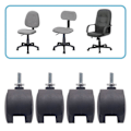 Miniatyrbilde 3 av 5: 6mm Gjengede Stem 40mm Hjul Roterende Hjulsort