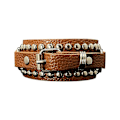 Miniatyrbilde 1 av 5: Unisex Punk Rocker Armbånd Gotisk Lær Mansjett med Pigger Nagler Studs Justerbart Armbånd for C