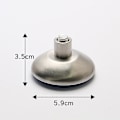 Miniatyrbillede 5 af 5: 4 stk. Justerbare møbelben 3,5 cm længde Ekstra tykke møbelben i rustfrit stål til sofabord TV-skab Badeværelsesskab