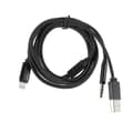 Lightning till 3.5mm + USB Laddningsljud Aux Adapterkabel för iPhone iPad