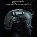 Miniatyrbillede 4 af 5: Til FAST Hjelm Skinne Tilbehør Multifunktionel DIY til CS Beskyttelsesudstyr Arc Bærbar Hjelm Skinne