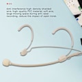 Miniatyrbillede 5 af 5: Dobbelt Ørehængende Omnidirektionel Headset Mikrofon Kondensator Headworn Headset Mikrofon 3,5 mm Jack Låsende Mikrofon
